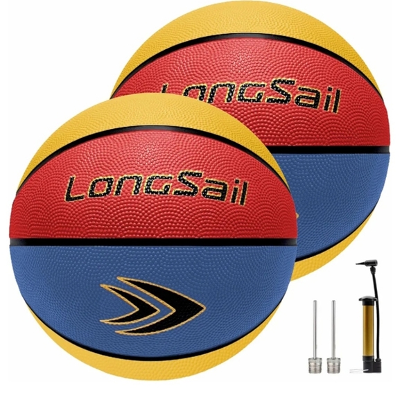 LongSail youth size 5 basketball with pump, new without tag - Picture 1 of 2